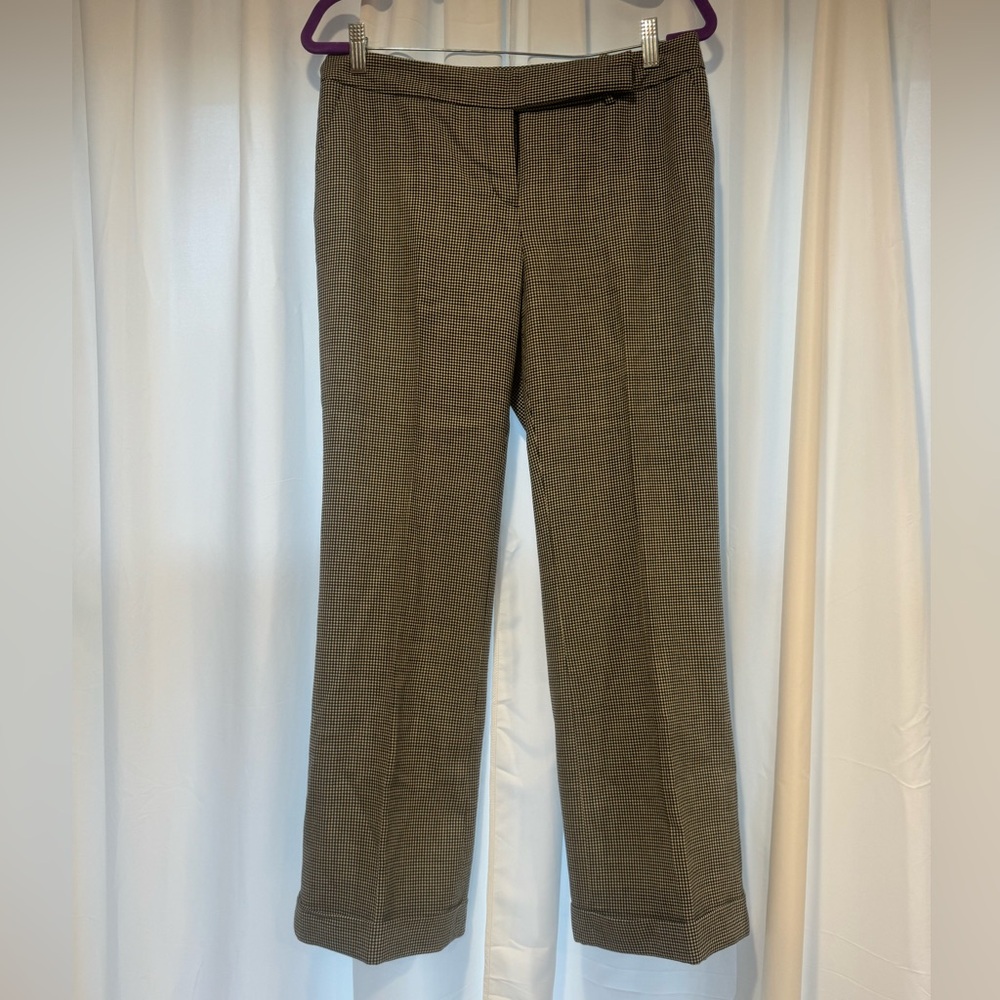 Talbots Brown Houndstooth Trousers